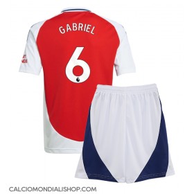 Maglie da calcio Arsenal Gabriel Magalhaes #6 Prima Maglia Bambino 2024-25 Manica Corta (+ Pantaloni corti)